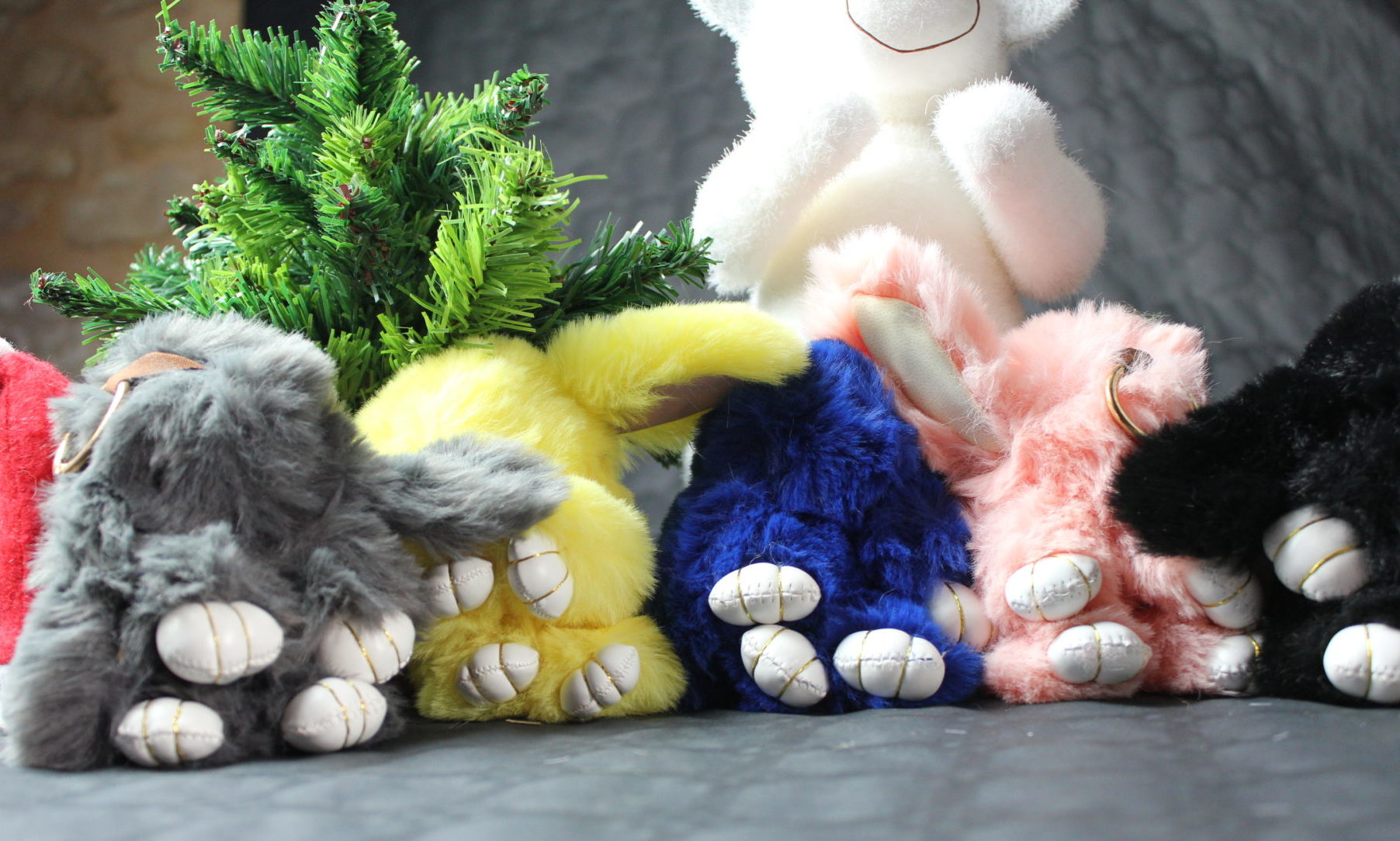 Porte-clé synthétique lapin