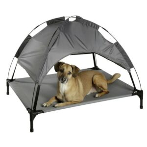 Lit couchette vacation gris chien toit amovible