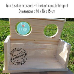 Bac à sable octodons chinchillas gerbilles BAMM Paris artisanal français sépiolite