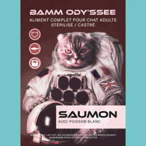 BAMM Ody'ssée Saumon et poisson blanc - Chat stérilisé