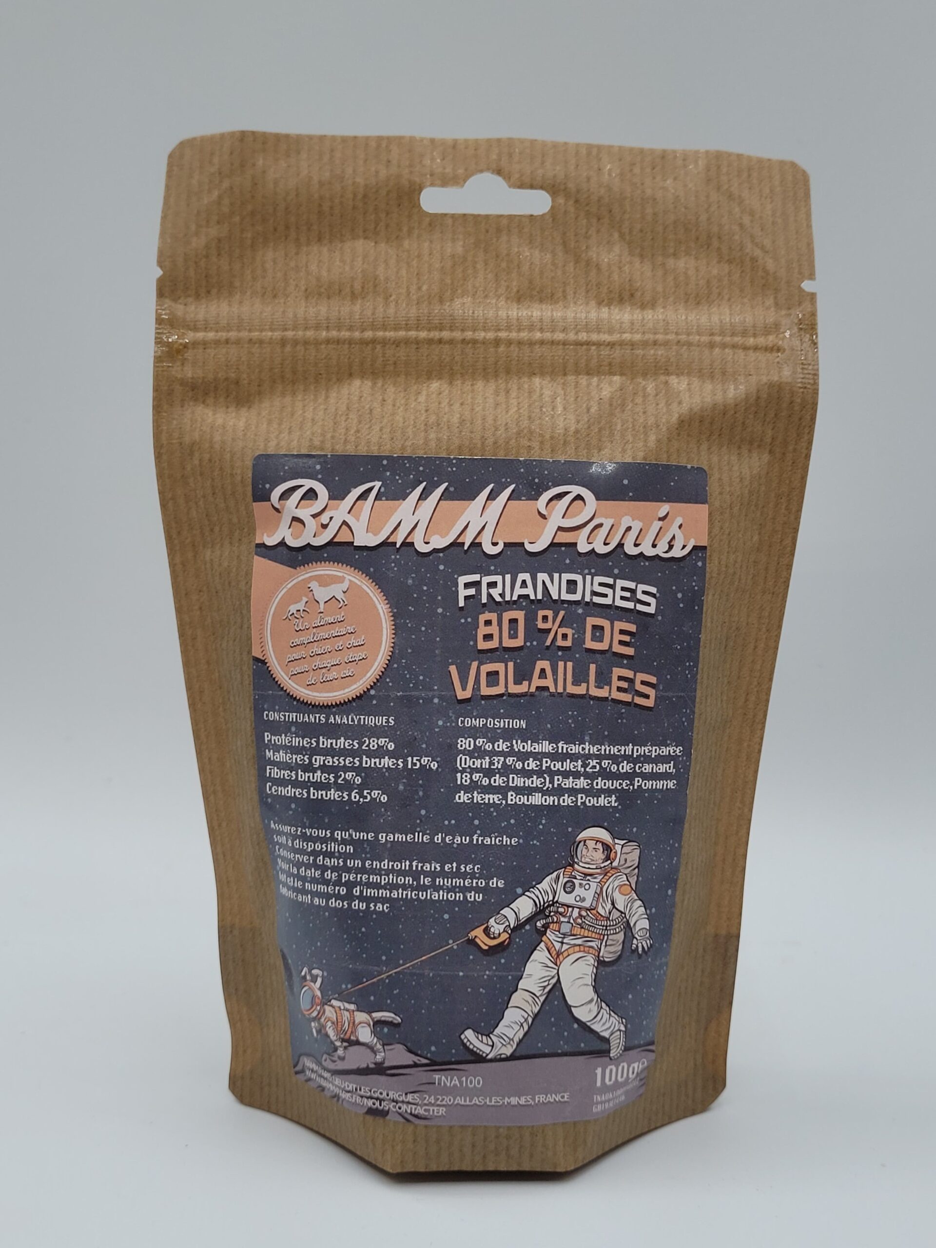 BAMM Paris Friandises 80% de volaille pour chiens et chats