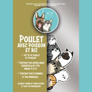 BAMM Paris Super Premium Poulet, poisson et riz - Chatons