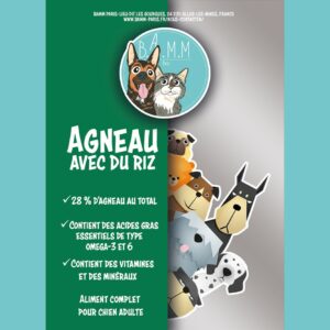 BAMM Paris croquettes agneau et riz alimentation pour chien adulte