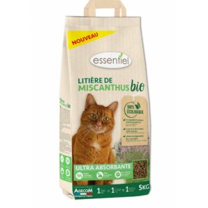 Litière miscanthus bio pour chats, chatons, lapins, cochons d'inde et rongeurs