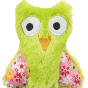 Hibou en peluche pour chat et chien