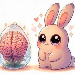 comparaison du cerveau du lapin et du cerveau humain